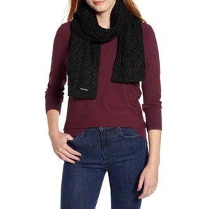 Michael Kors  Cable Knit Black Scarf /Muffler, OSFA. acrylic